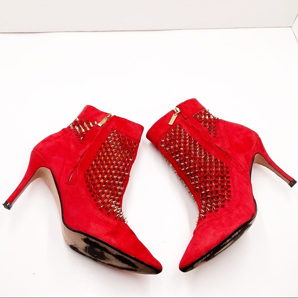 {ZARA} Suede Studded Ankle Boots - Picture 12 of 16